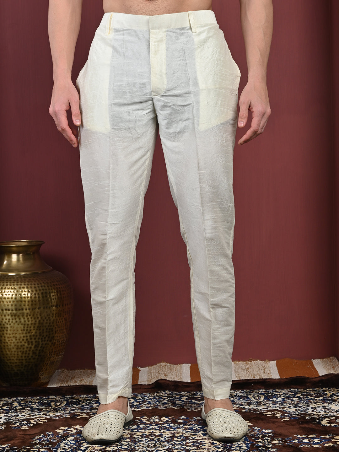 Ivory Dupion Silk Kurta Pajama Set