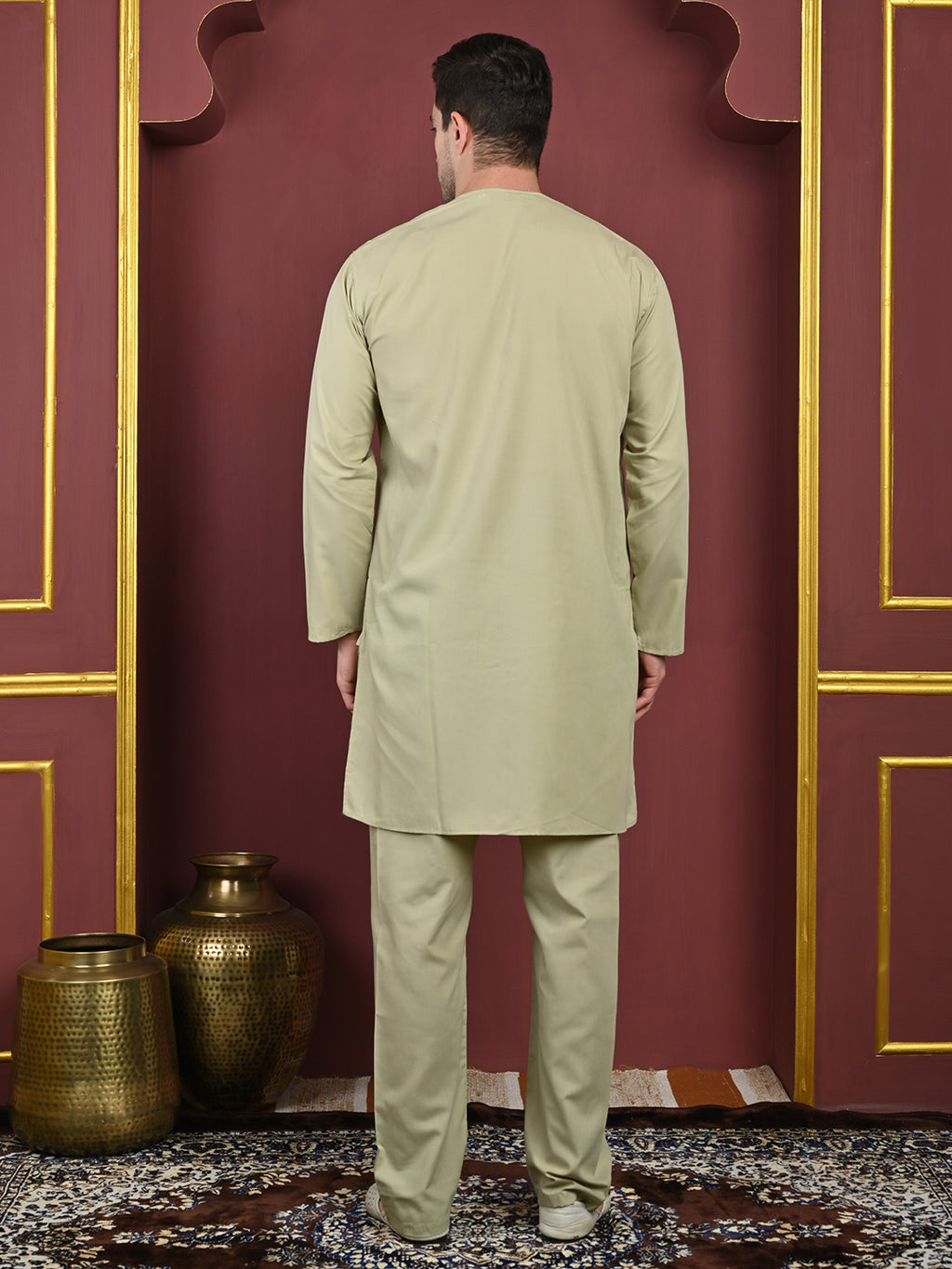 Pista Men’s Terry Cotton Blend Kurta Pajama Set – Traditional Ethnic Wear