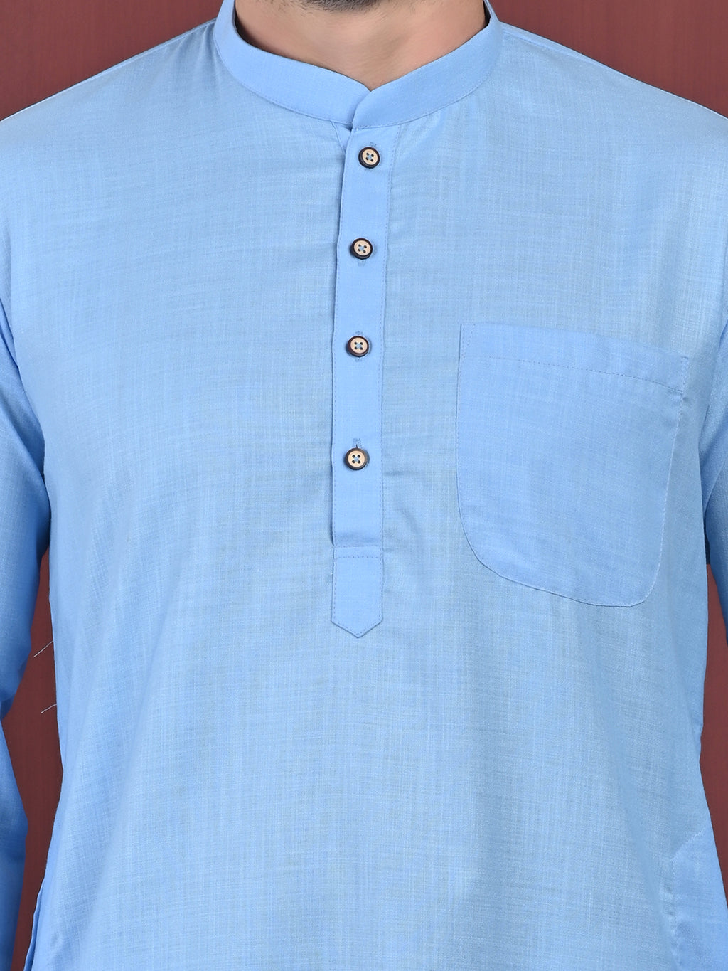 Blue Men's Plain Kurta Pajama Set – Ruby Cotton Traditional Ethnic Wear