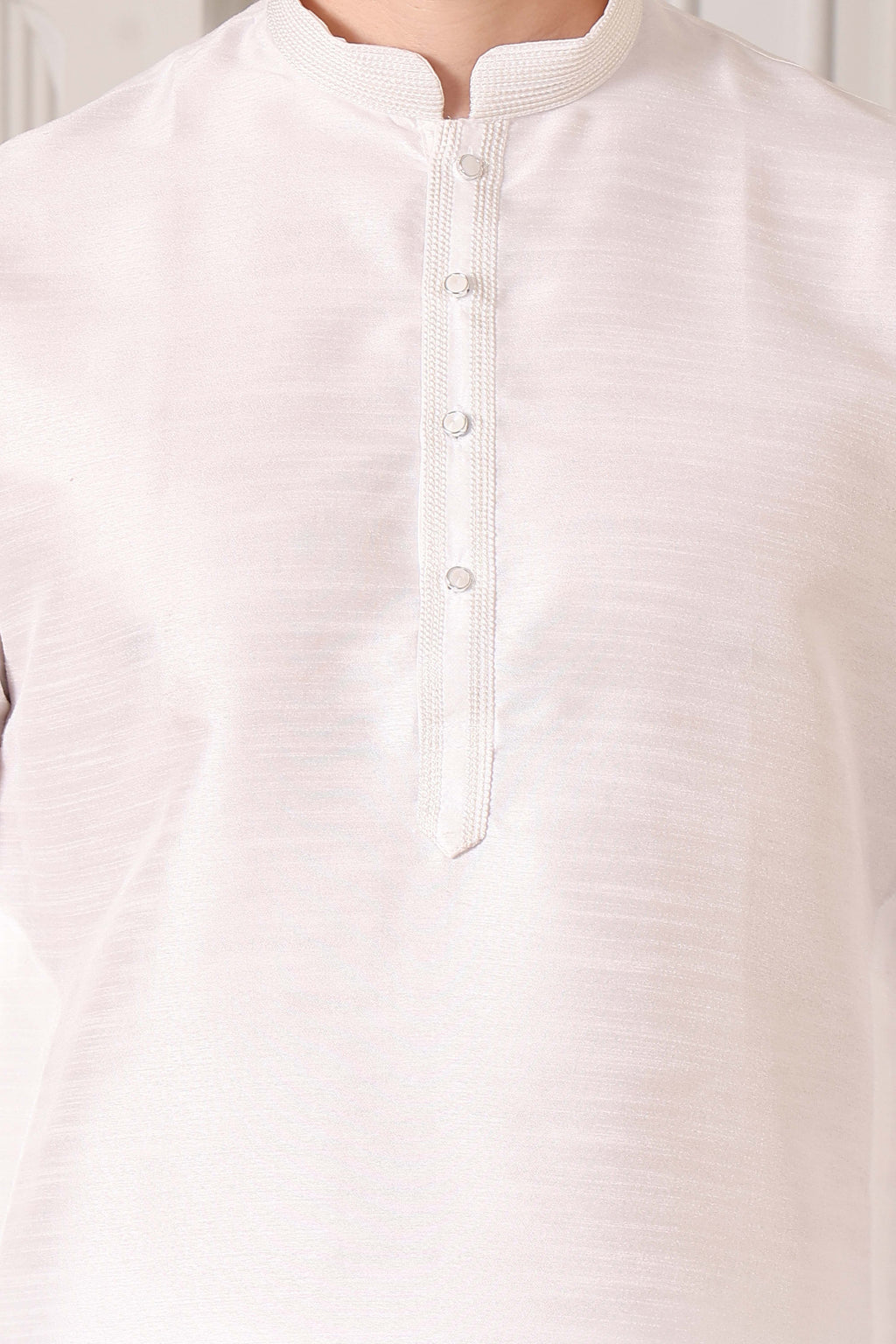 White Dupion Silk Kurta Pajama – Effortless Elegance